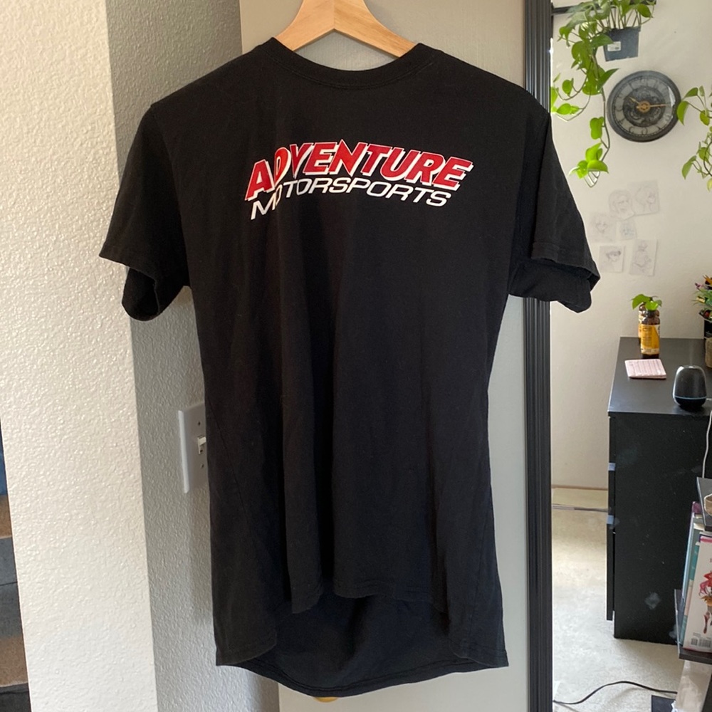 Brand: Port and company — Size: Large/Medium — Black tee with word design